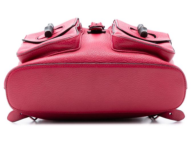 Bamboo Mochila de cuero rosa con borlas de bambú Gucci - vista 3