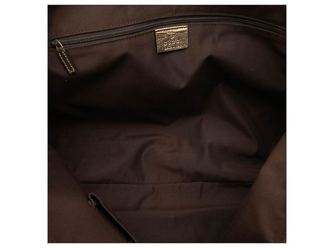 Borsa Gucci Abbey D Ring in satin GG marrone Marrone scuro - vista 4