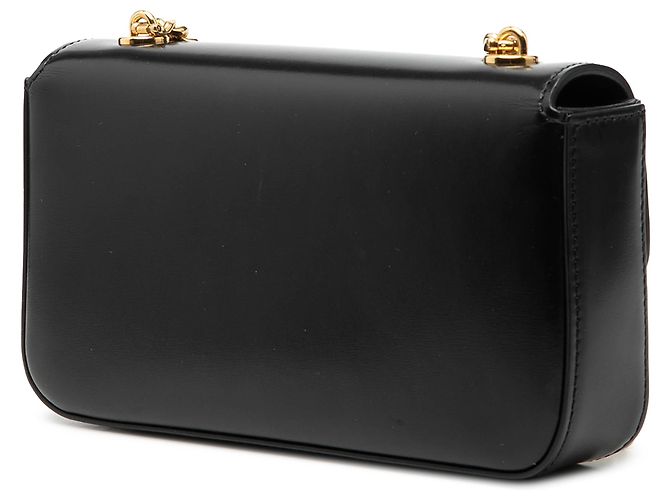 Céline Borsa a Spalla Cuir Triomphe in Pelle di Vitello Liscia Nera Celine Nero - vista 2