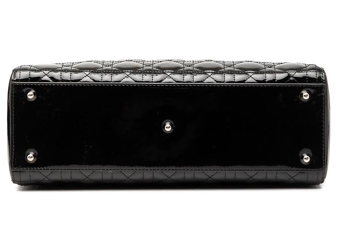Dior Schwarz Große Lackleder Cannage Lady Dior - Ansicht 3