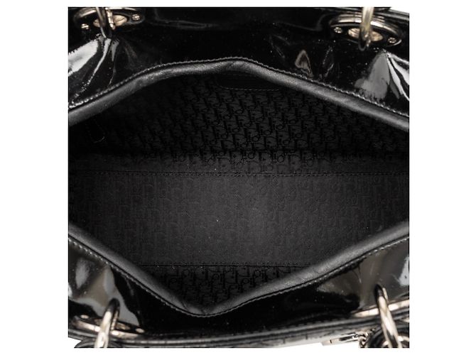Dior Schwarz Große Lackleder Cannage Lady Dior - Ansicht 4