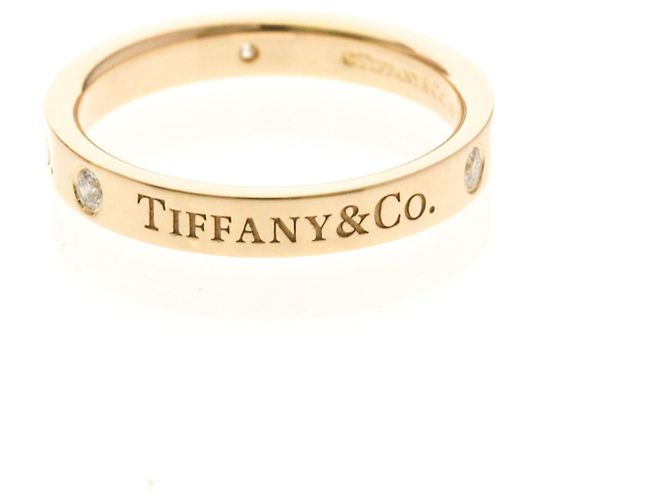 Tiffany & Co Anello Piatto Tiffany 3P Diamante in Oro Rosa D'oro - vista 2