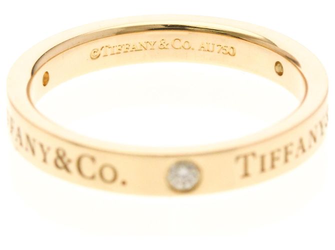 Tiffany & Co Anello Piatto Tiffany 3P Diamante in Oro Rosa D'oro - vista 5