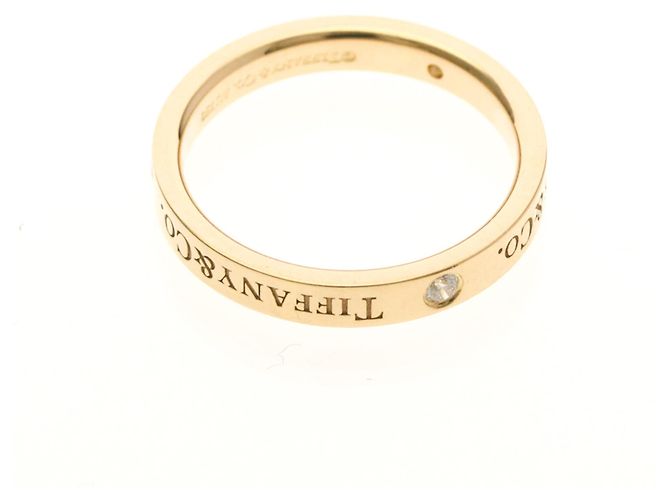 Tiffany & Co Anello Piatto Tiffany 3P Diamante in Oro Rosa D'oro - vista 9
