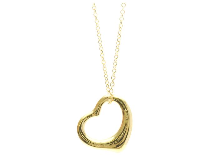 Elsa Peretti Tiffany & Co Collana Pendente Cuore Aperto in Oro 18K Tiffany D'oro - vista 2