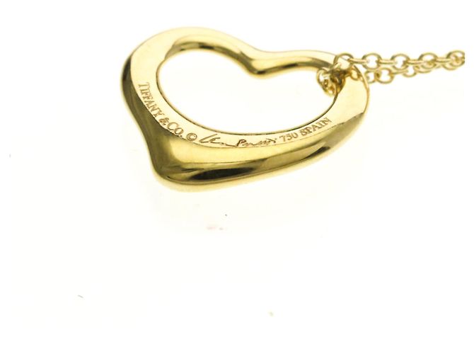 Elsa Peretti Tiffany & Co Collana Pendente Cuore Aperto in Oro 18K Tiffany D'oro - vista 7