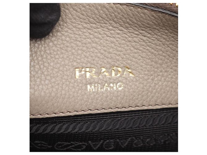 Prada Vitello Dino Handtasche Beige - Ansicht 4