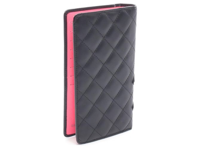 Cartera larga bifold negra de la línea Cambon de Chanel Negro - vista 2