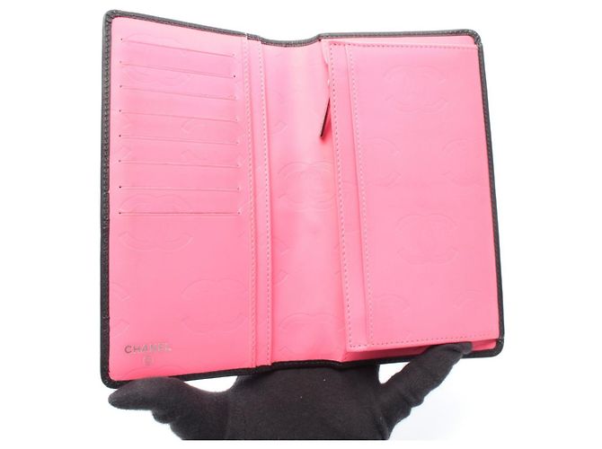 Cartera larga bifold negra de la línea Cambon de Chanel Negro - vista 3