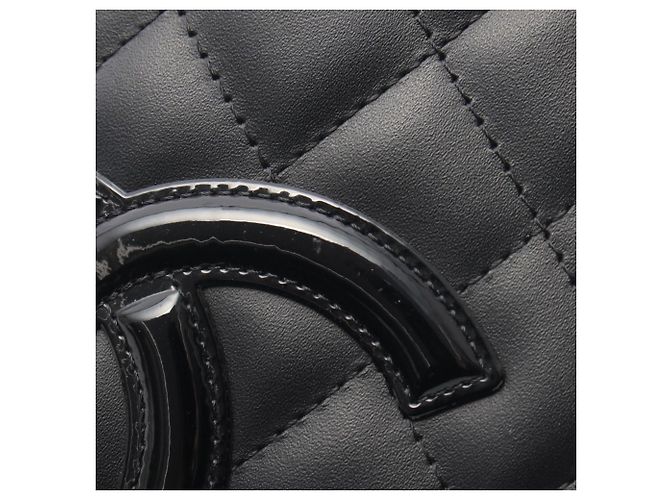 Cartera larga bifold negra de la línea Cambon de Chanel Negro - vista 8