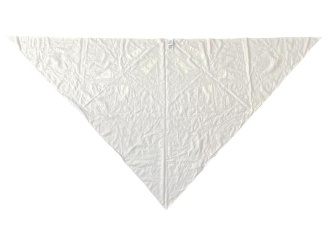 Silk In Hermès Cachecol Geant Triangular Bordado com Contas para Mulheres Hermes Branco - vista 3