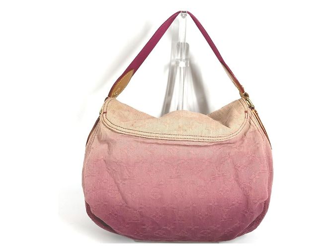 Bolsa de Ombro Louis Vuitton Monogram Denim Sunray Flap Rosa Vermelho - vista 2