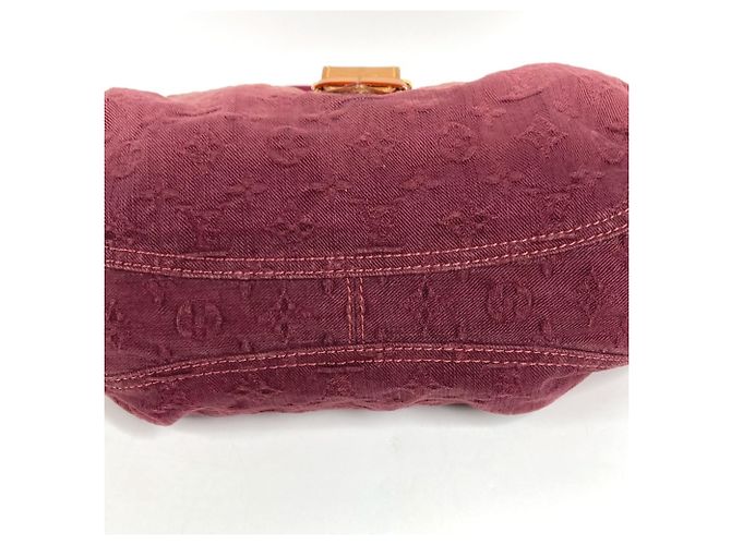 Bolsa de Ombro Louis Vuitton Monogram Denim Sunray Flap Rosa Vermelho - vista 5