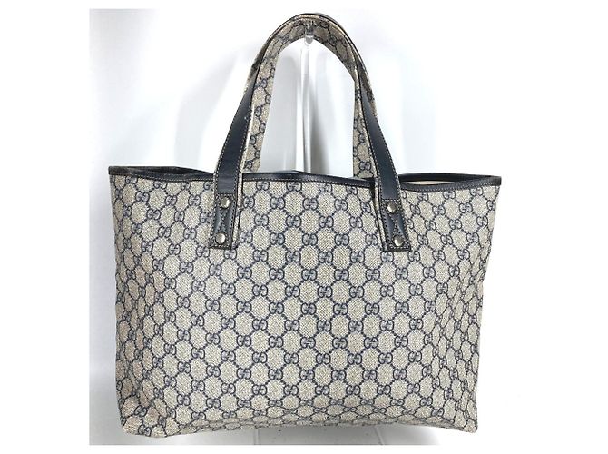 Borsa a Spalla Gucci Sherry Line GG Supreme Blu navy - vista 2