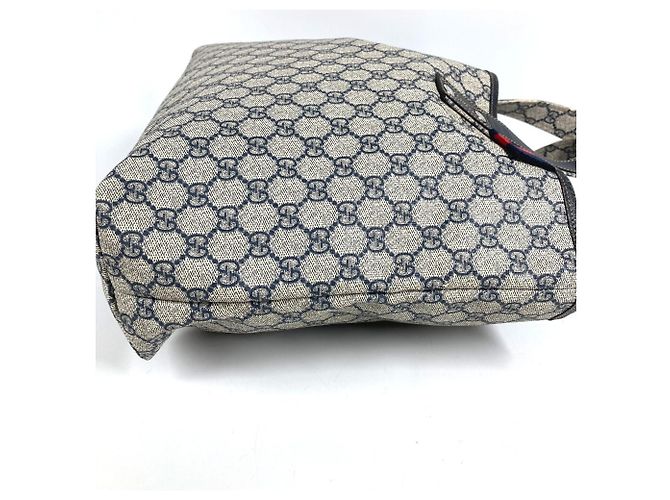 Borsa a Spalla Gucci Sherry Line GG Supreme Blu navy - vista 7