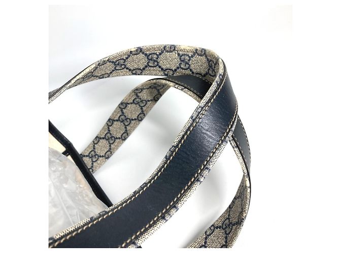 Borsa a Spalla Gucci Sherry Line GG Supreme Blu navy - vista 8