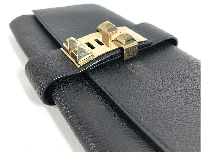 Borsa Pochette Medor Logo Hermès Nero - vista 6
