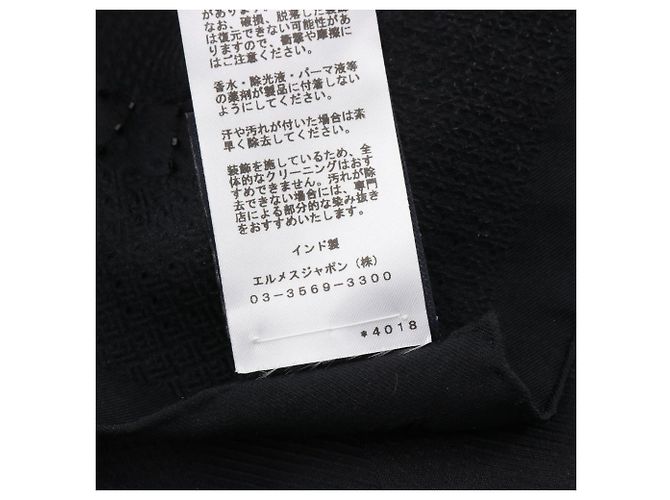 Silk In Hermès Coaching Perle Poncho Seidenschal Marineblau - vista 5