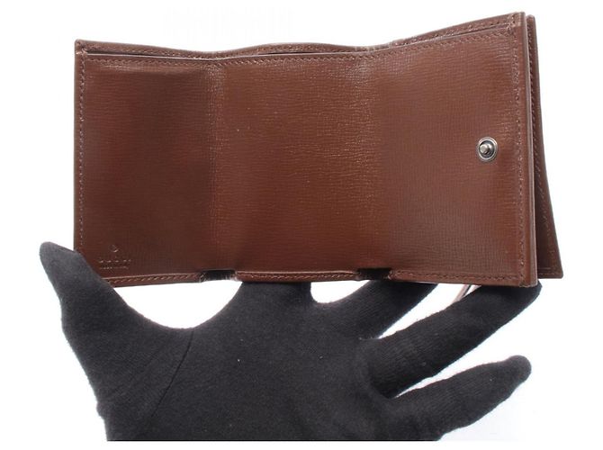 Billetera plegable Gucci x Balenciaga Hacker Project Castaño Beige - vista 3