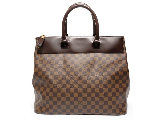 Borsa Boston Damier Greenwich PM Louis Vuitton Marrone - vista 2