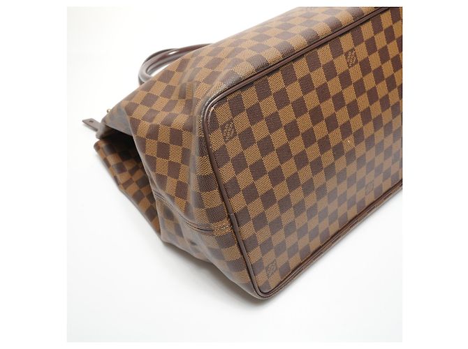 Borsa Boston Damier Greenwich PM Louis Vuitton Marrone - vista 5