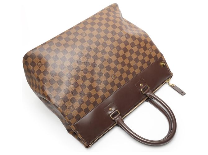 Borsa Boston Damier Greenwich PM Louis Vuitton Marrone - vista 8