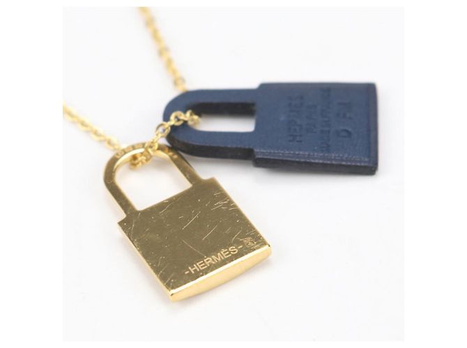 Hermès Collana HERMES O'Kelly PM in blu navy - vista 4