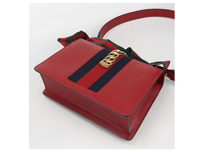 Borsa a Spalla Sylvie 421882 di GUCCI Rosso - vista 2