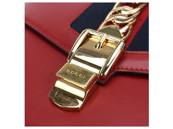Borsa a Spalla Sylvie 421882 di GUCCI Rosso - vista 4