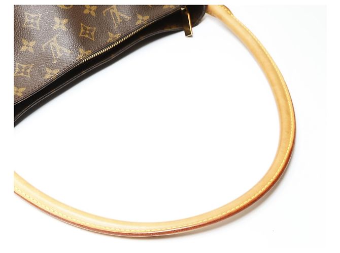 Borsa a Spalla Louis Vuitton Monogram Looping GM Marrone Monogramma - vista 11