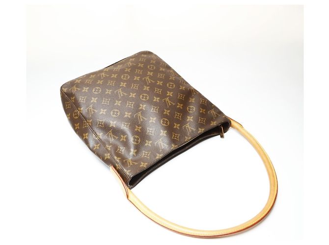 Borsa a Spalla Louis Vuitton Monogram Looping GM Marrone Monogramma - vista 8