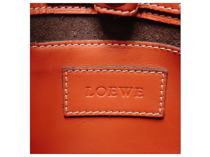 Borsa in pelle perforata Anagram Loewe Arancione - vista 10