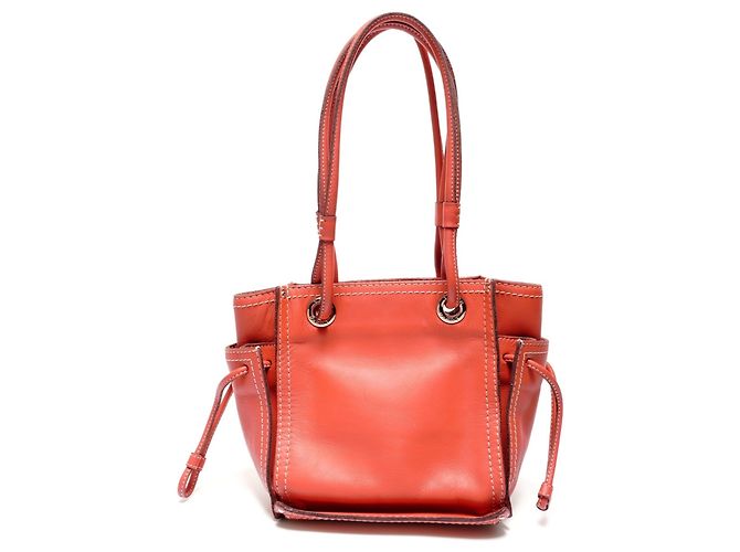 Borsa in pelle perforata Anagram Loewe Arancione - vista 3