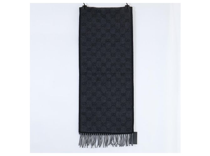 Stola in lana grigia da uomo Gucci Marrone - vista 3