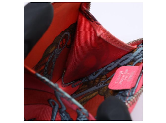 Monedero de cuero Epsom Azap con seda Hermès - vista 10