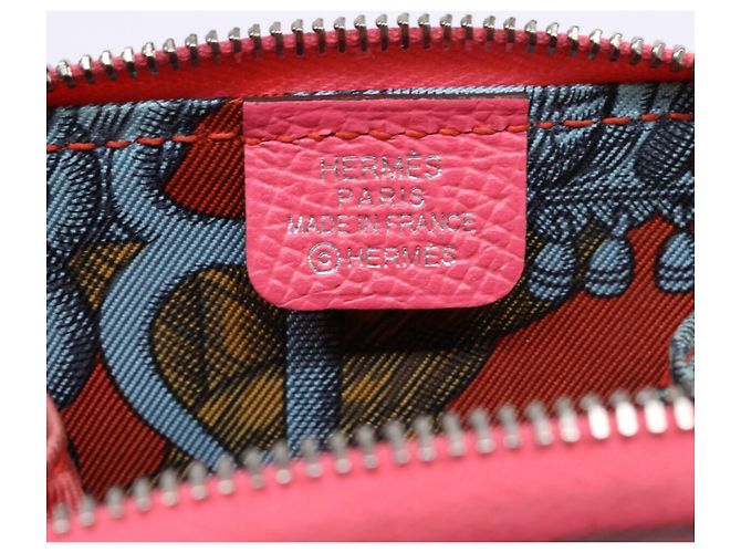 Monedero de cuero Epsom Azap con seda Hermès - vista 9