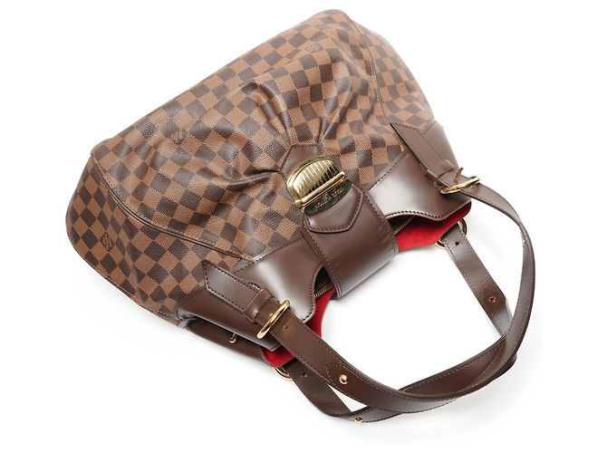 Borsa a Spalla Louis Vuitton Damier Sistine GM Marrone - vista 8