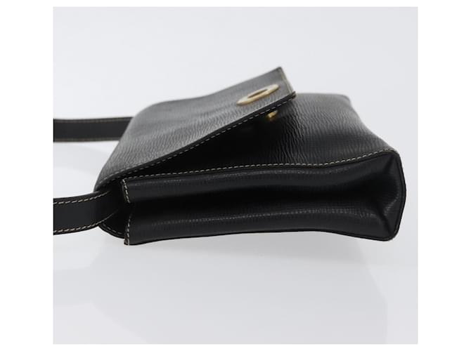 Céline Celine Circle Logo Leather Nero - vista 4
