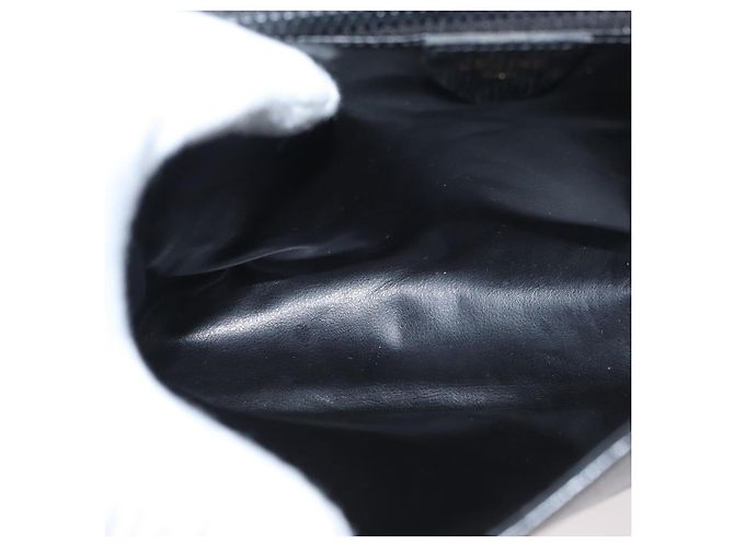 Céline Celine Circle Logo Leather Nero - vista 5