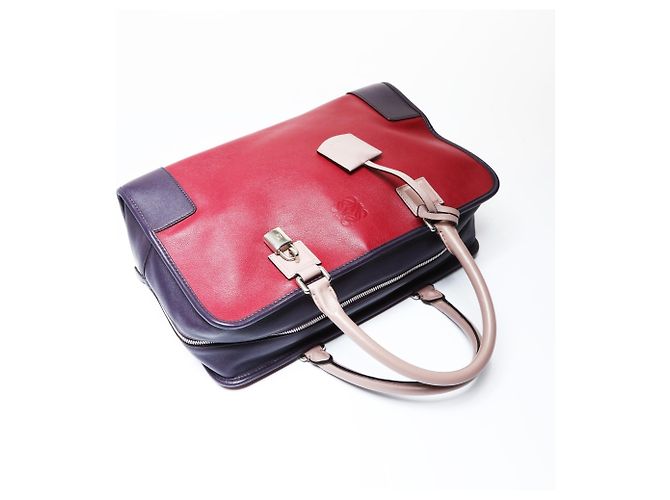 Borsa Loewe Amazona 36 Anagram Rosso - vista 9