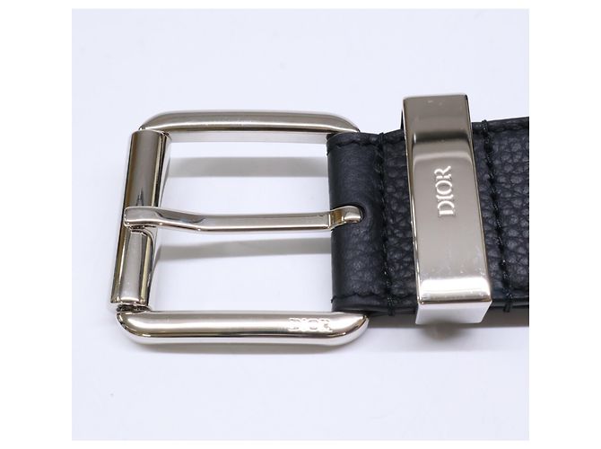 Christian Dior Leather Belt with Silver Hardware - view 4
