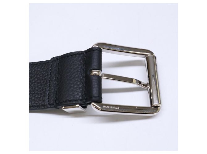 Christian Dior Leather Belt with Silver Hardware - view 5