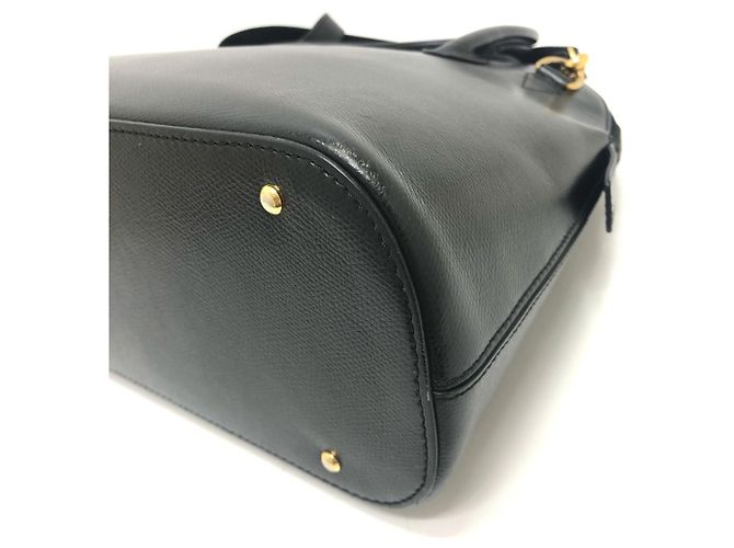 Céline Borsa tote grande 2-in-1 in pelle nera vintage Celine Nero - vista 7