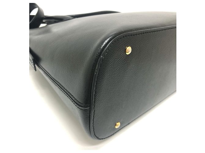 Céline Borsa tote grande 2-in-1 in pelle nera vintage Celine Nero - vista 8
