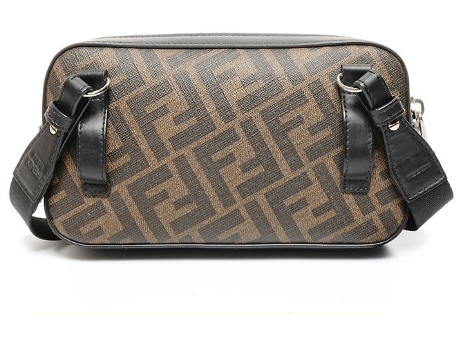 Borsa a Spalla Fendi Zucca Diagonal Camera Case Nero - vista 2