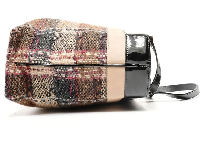 Borsa in tweed beige Burberry - vista 4
