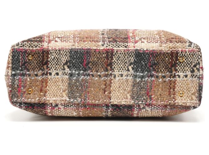 Borsa in tweed beige Burberry - vista 7