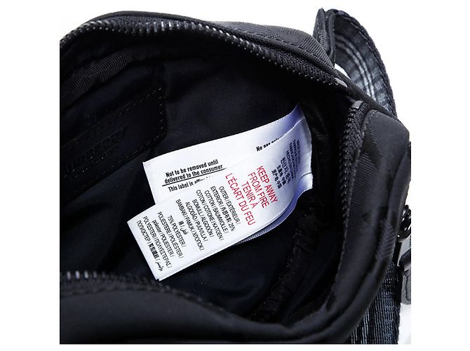 Borsa a Spalla Mini in Nylon Burberry Nero - vista 11