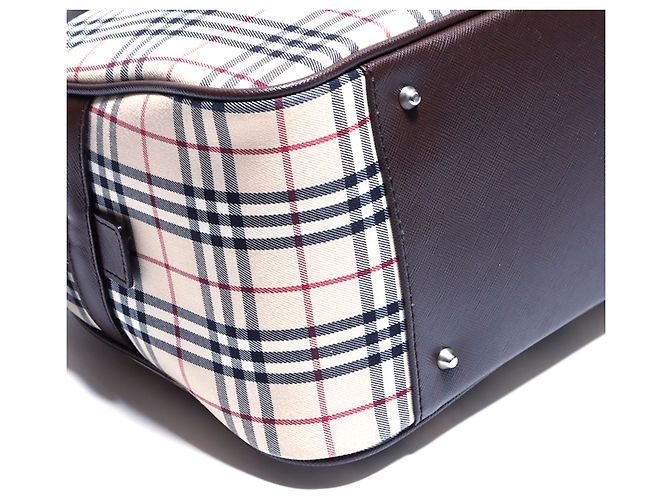Borsa in tela Nova Check di Burberry Marrone Beige - vista 4