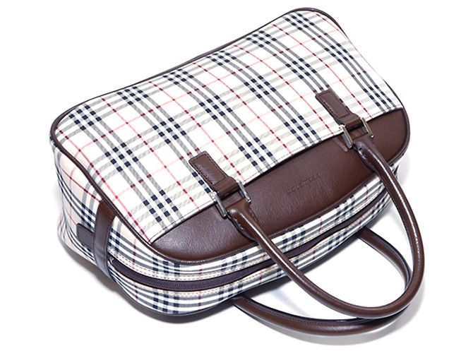 Borsa in tela Nova Check di Burberry Marrone Beige - vista 8